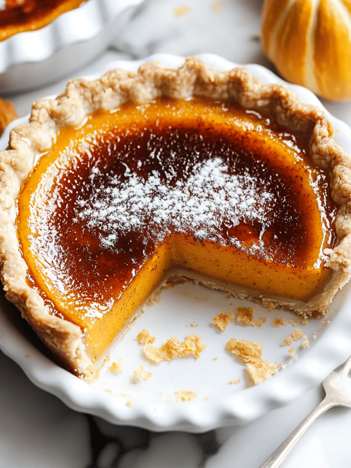 Pumpkin Pie Brulee with Bourbon Vanilla