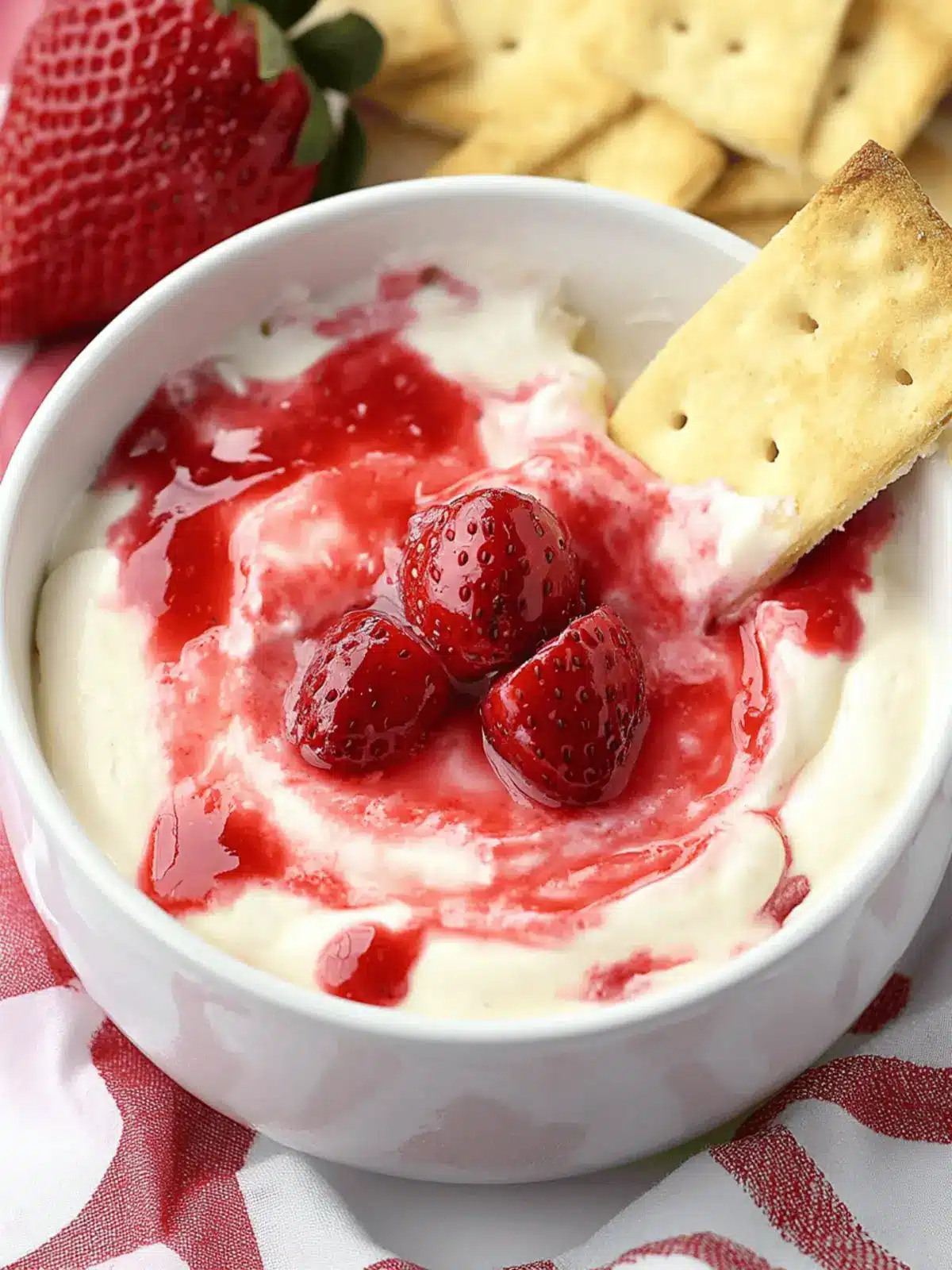 Decadent Strawberry Cheesecake Dip for Easy Snacking Bliss 3 Strawberry Cheesecake Dip