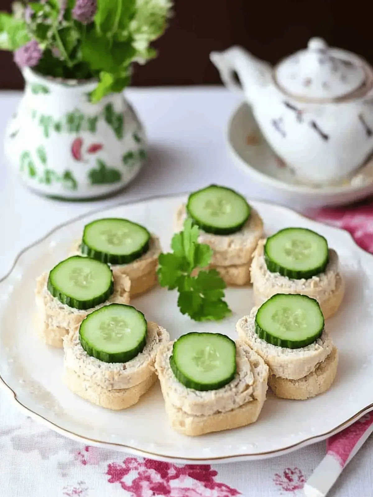 Tuna Cucumber Tea Sandwiches