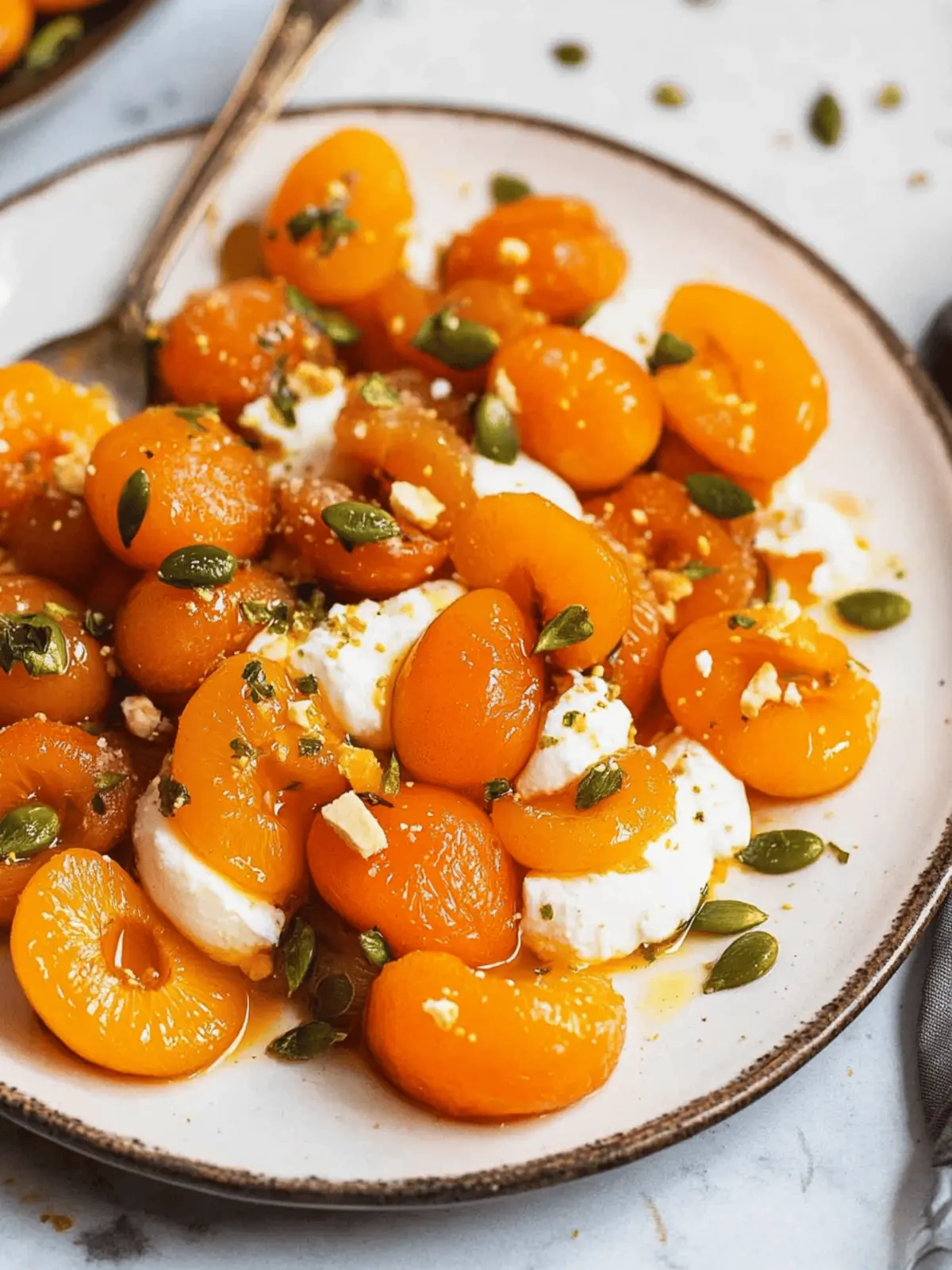 Turkish Poached Apricots with Ricotta