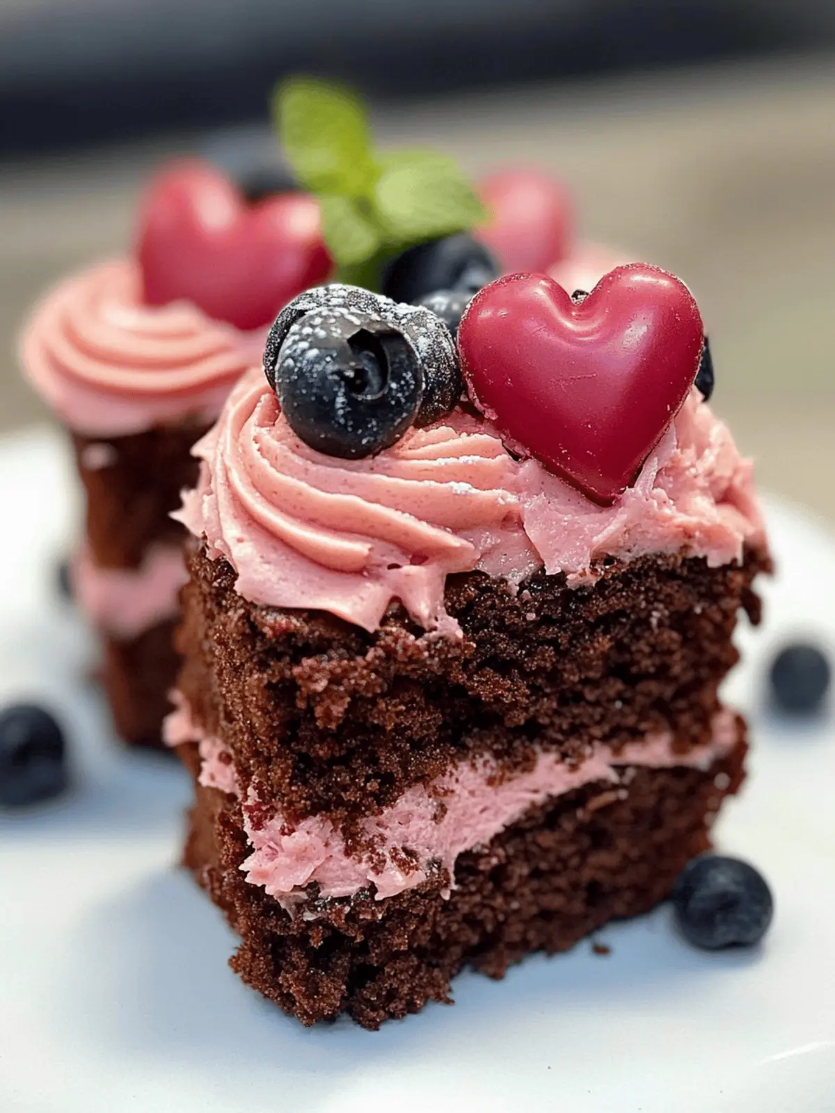 Sweeten Your Day with Little Chocolate Heart Cakes 4 Little Chocolate Heart Cakes