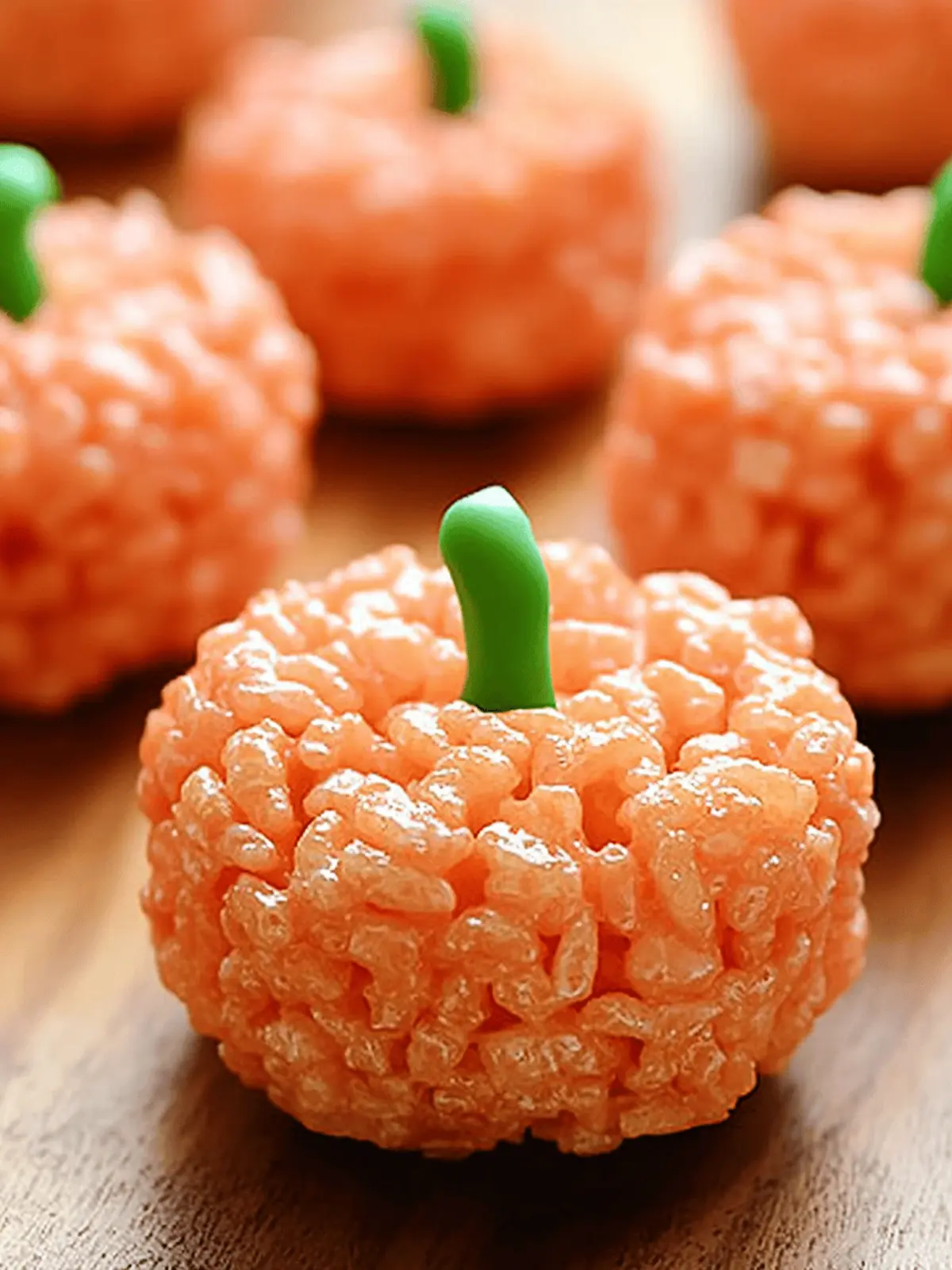 Rice Krispie Treat Pumpkins