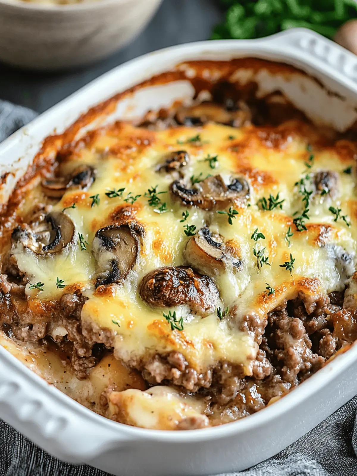 Hamburger Mushroom Bake