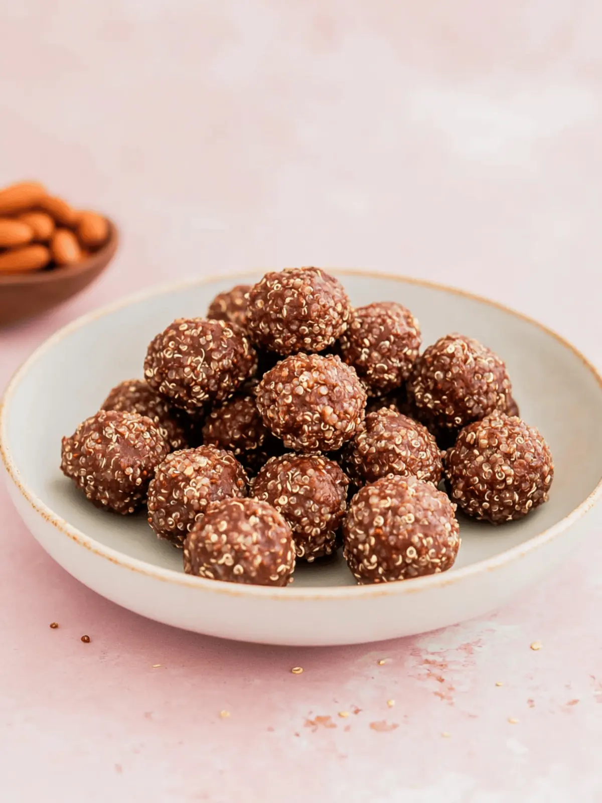 Chocolate Peanut Butter Quinoa Crunch Bites