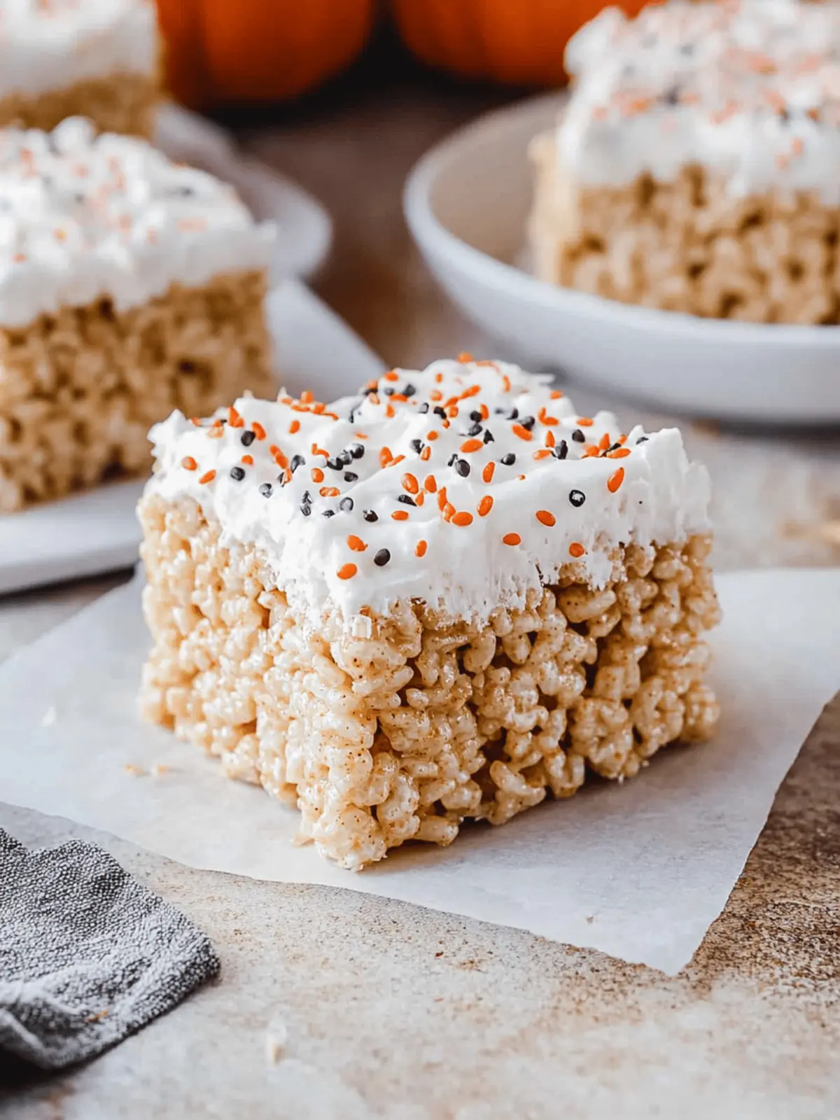 Pumpkin Spice Rice Krispie Treats