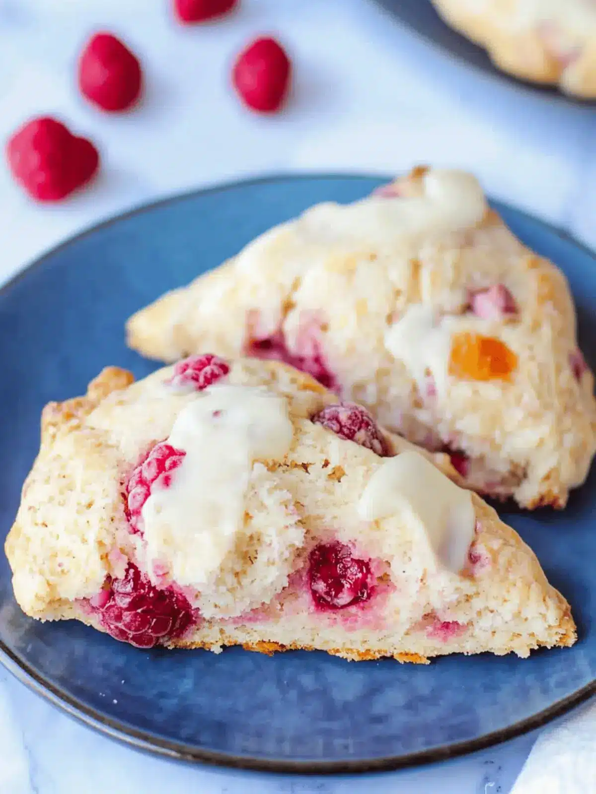 White Chocolate Raspberry Scones