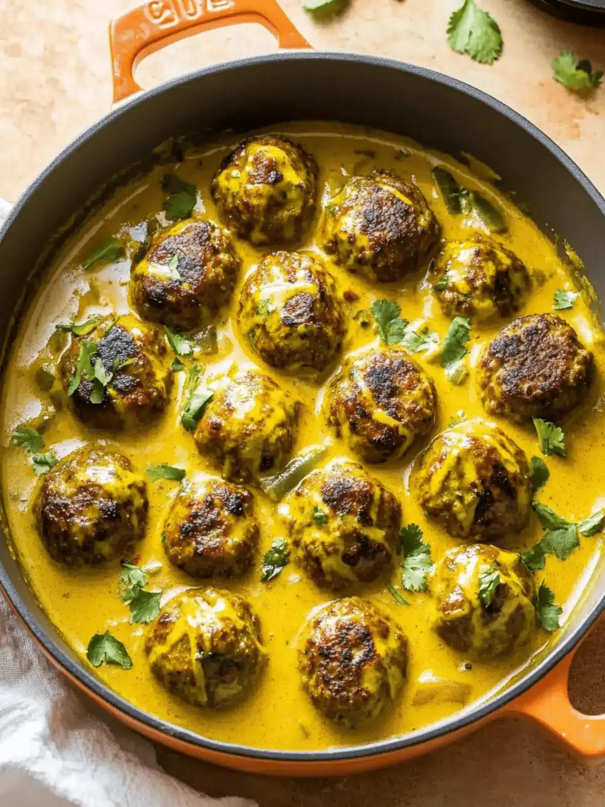 Jerk Meatballs In Coconut Curry Sauce