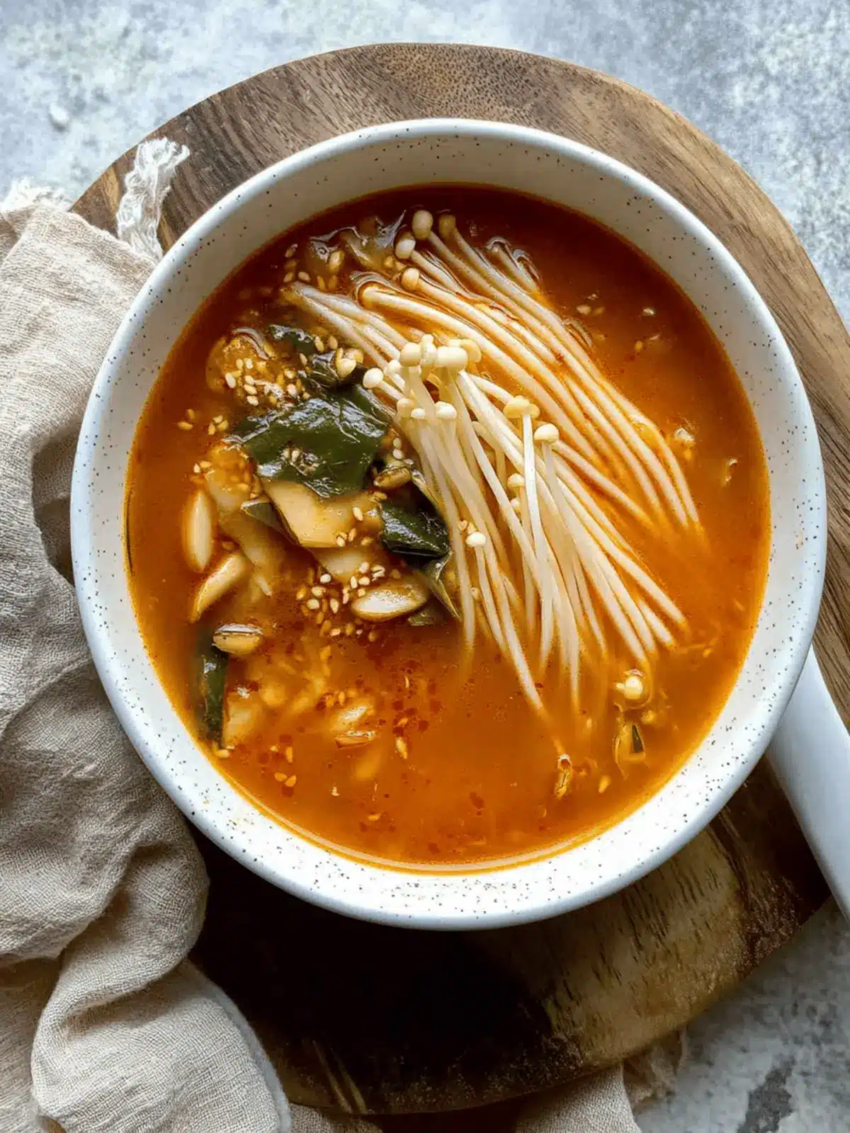 Tomato Enoki Mushroom Soup