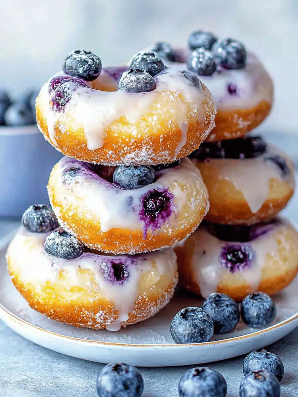 Air Fryer Blueberry Donuts