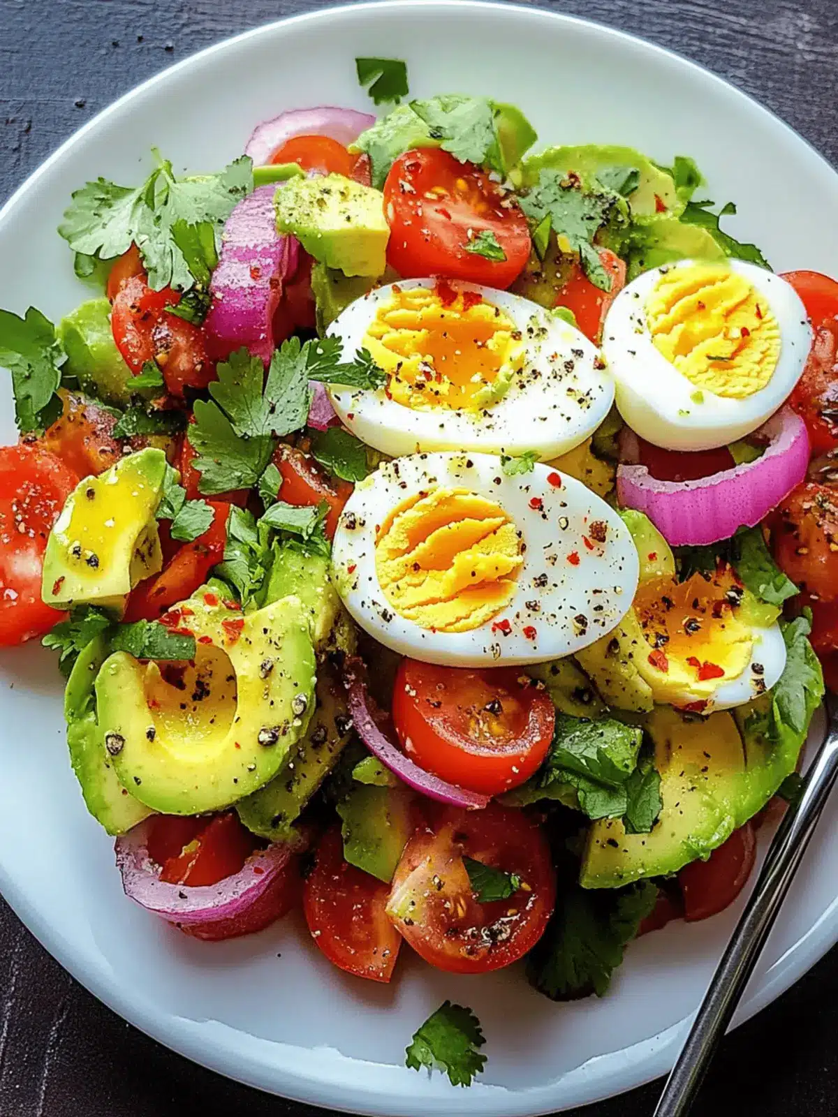 Workout Egg Avocado Salad
