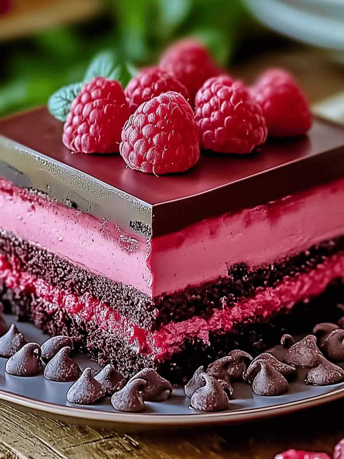 Raspberry Chocolate Mousse Cake
