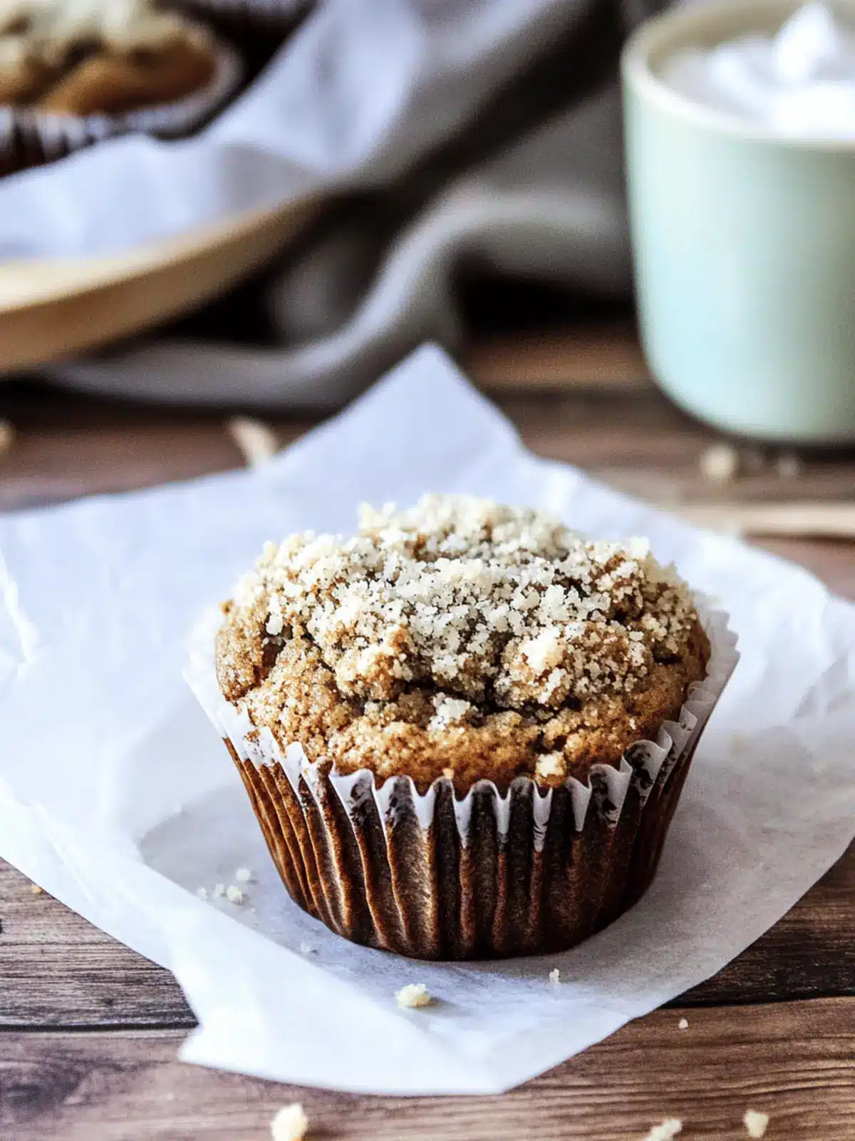 Irresistible Gingerbread Muffins with Crunchy Streusel Topping 4 Gingerbread muffins