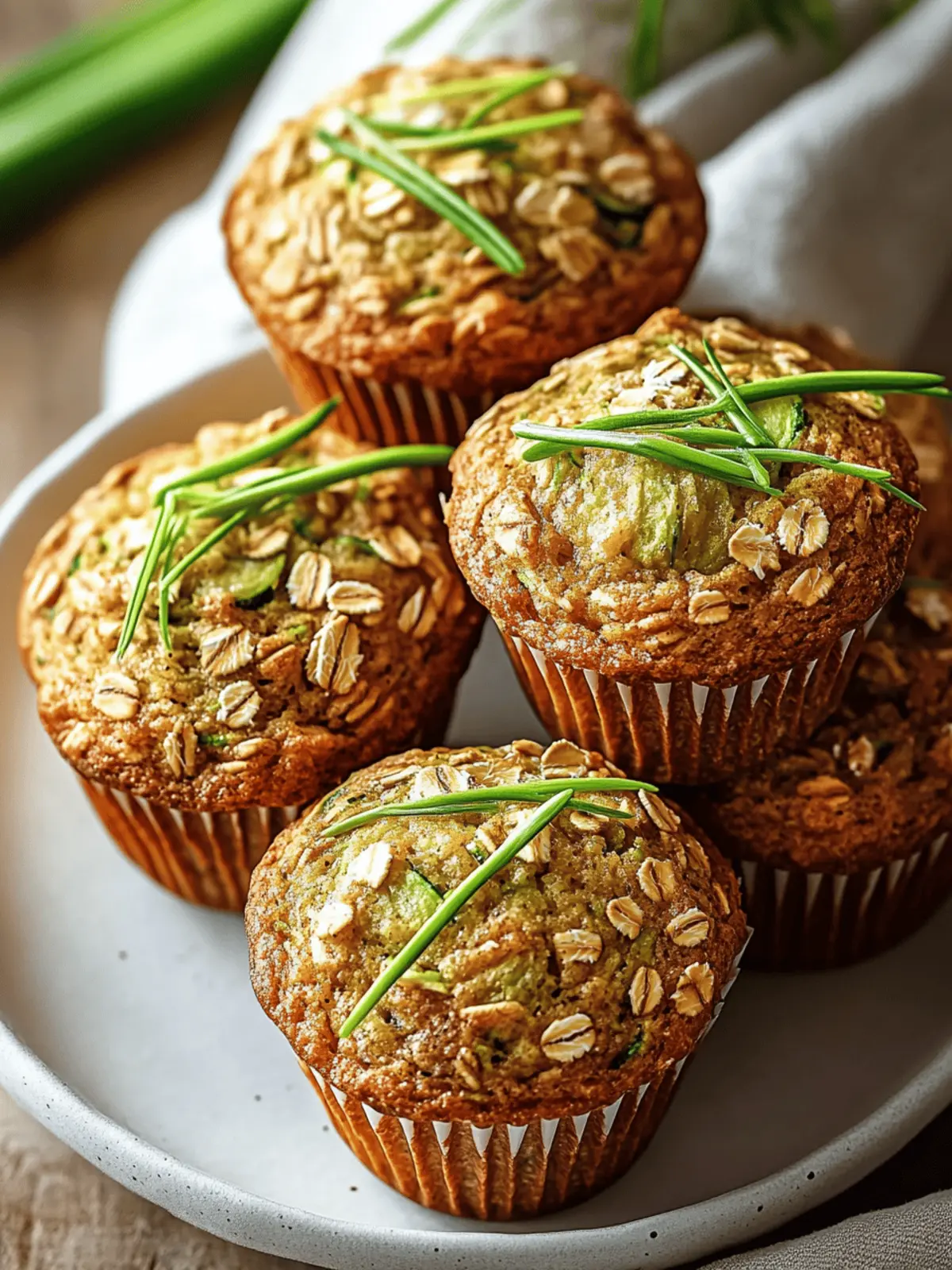 Zucchini Oatmeal Muffins