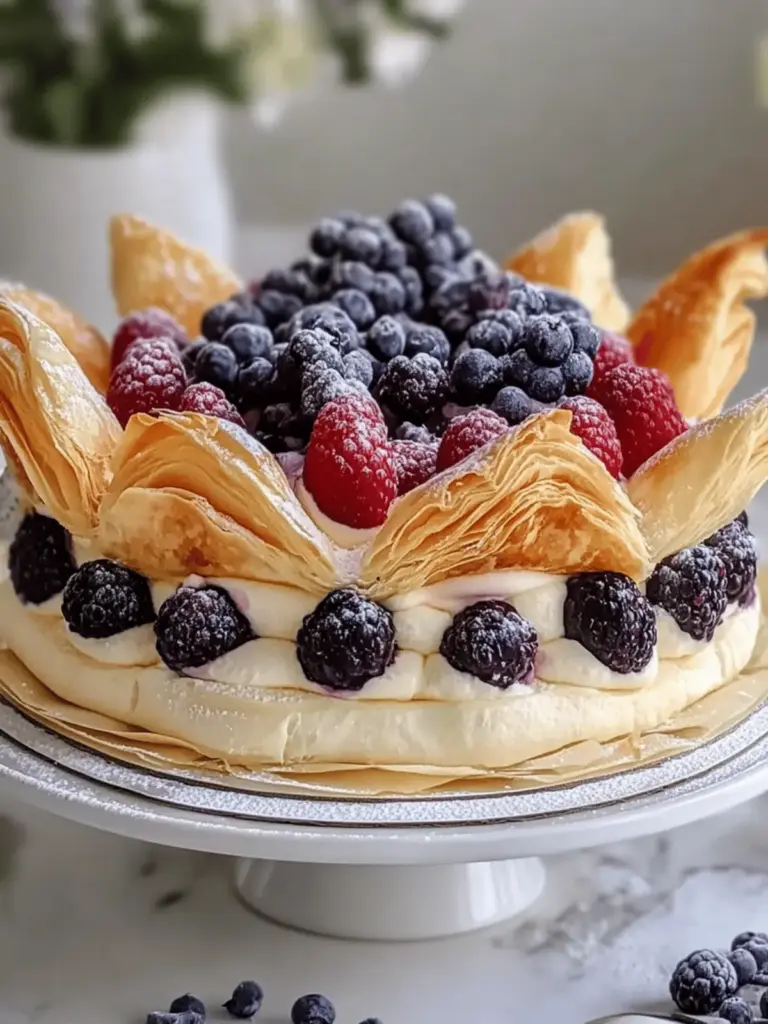 Puff Pastry Berry Cream Cake