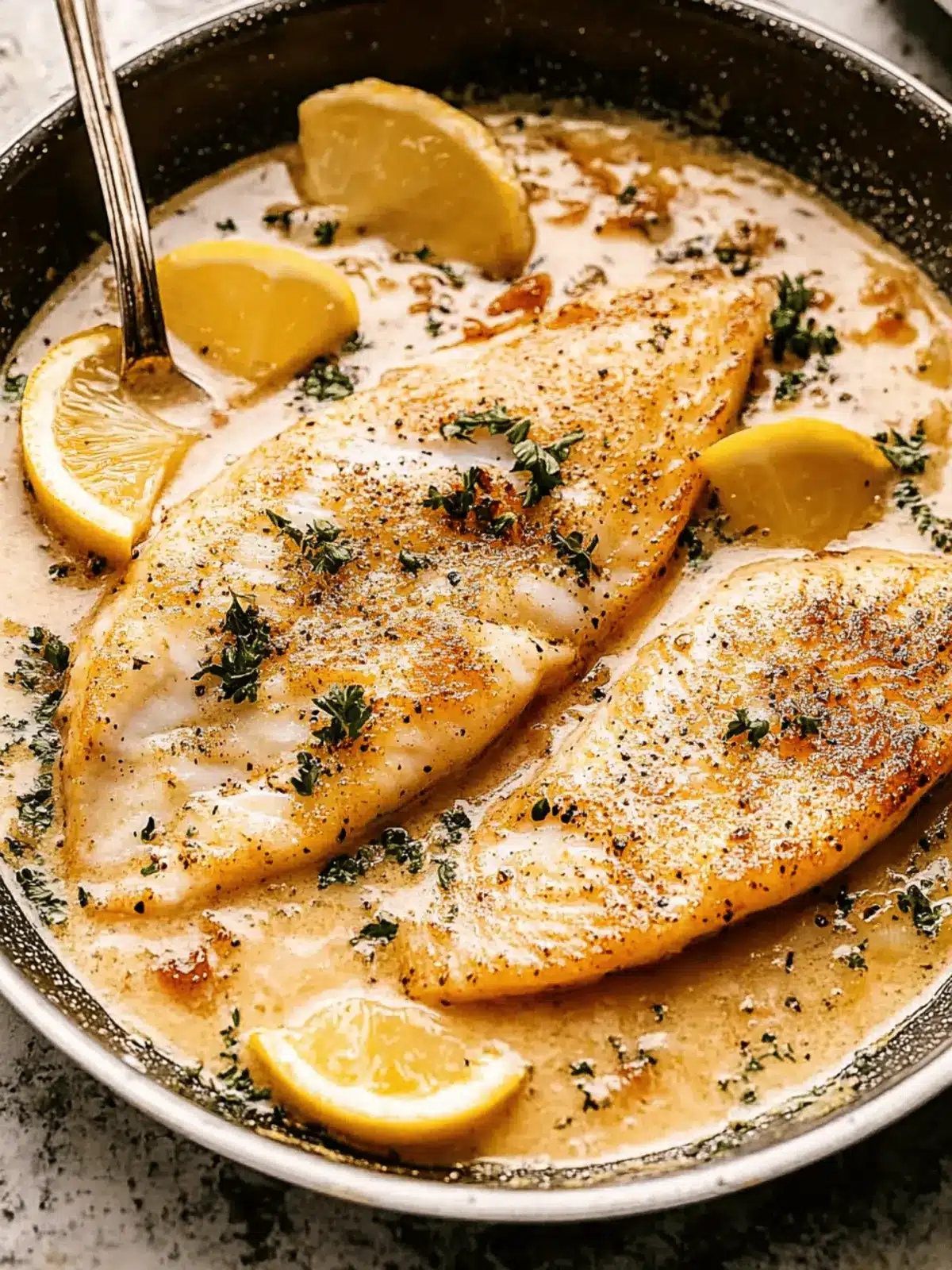 Delicious Pan Fried Tilapia with Creamy Lemon Garlic Sauce 3 Pan Fried Tilapia
