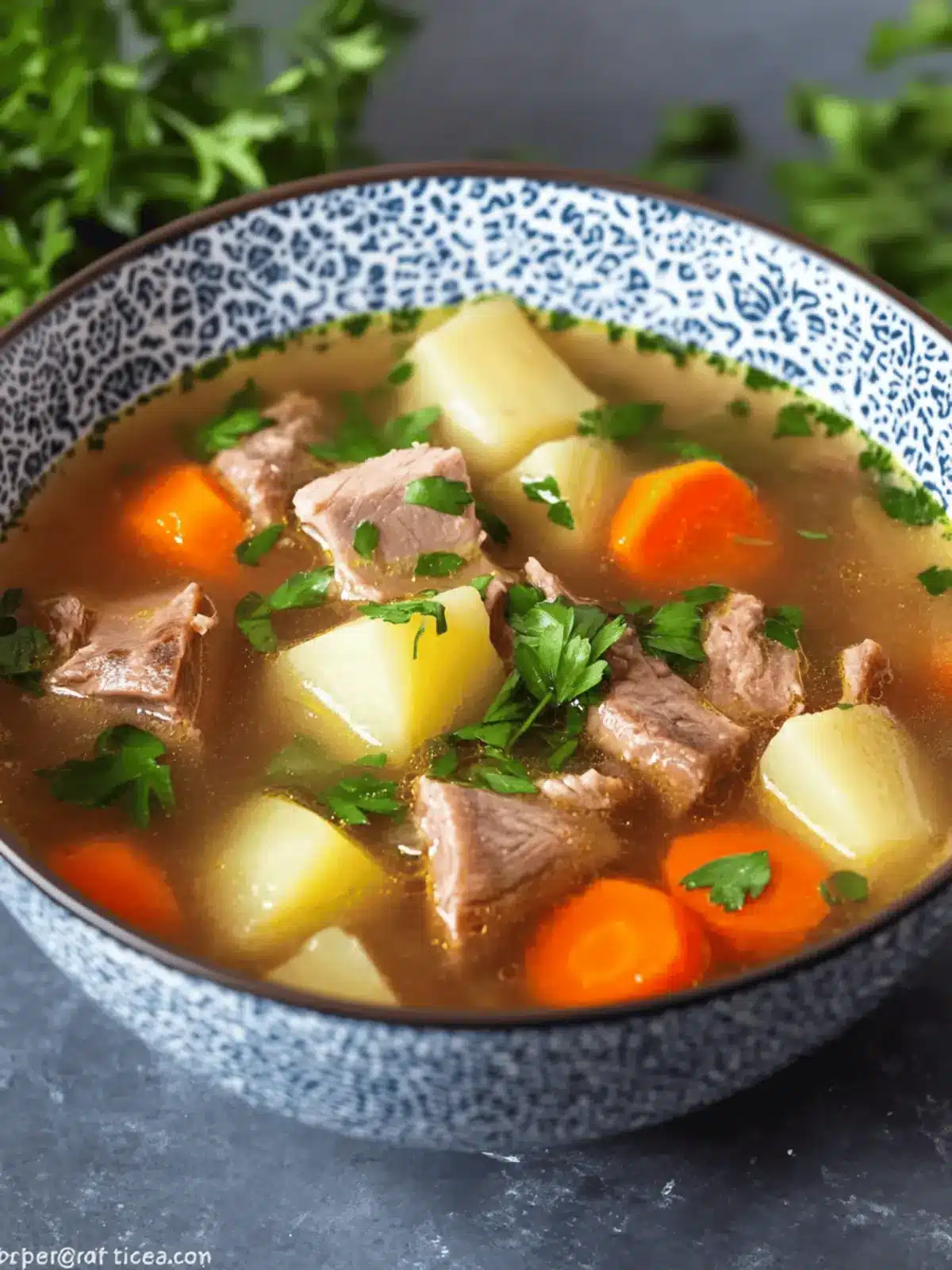 Irresistible Pork Rib Soup with Potatoes and Carrots Bliss 2 Pork Rib Soup with Potatoes and Carrots
