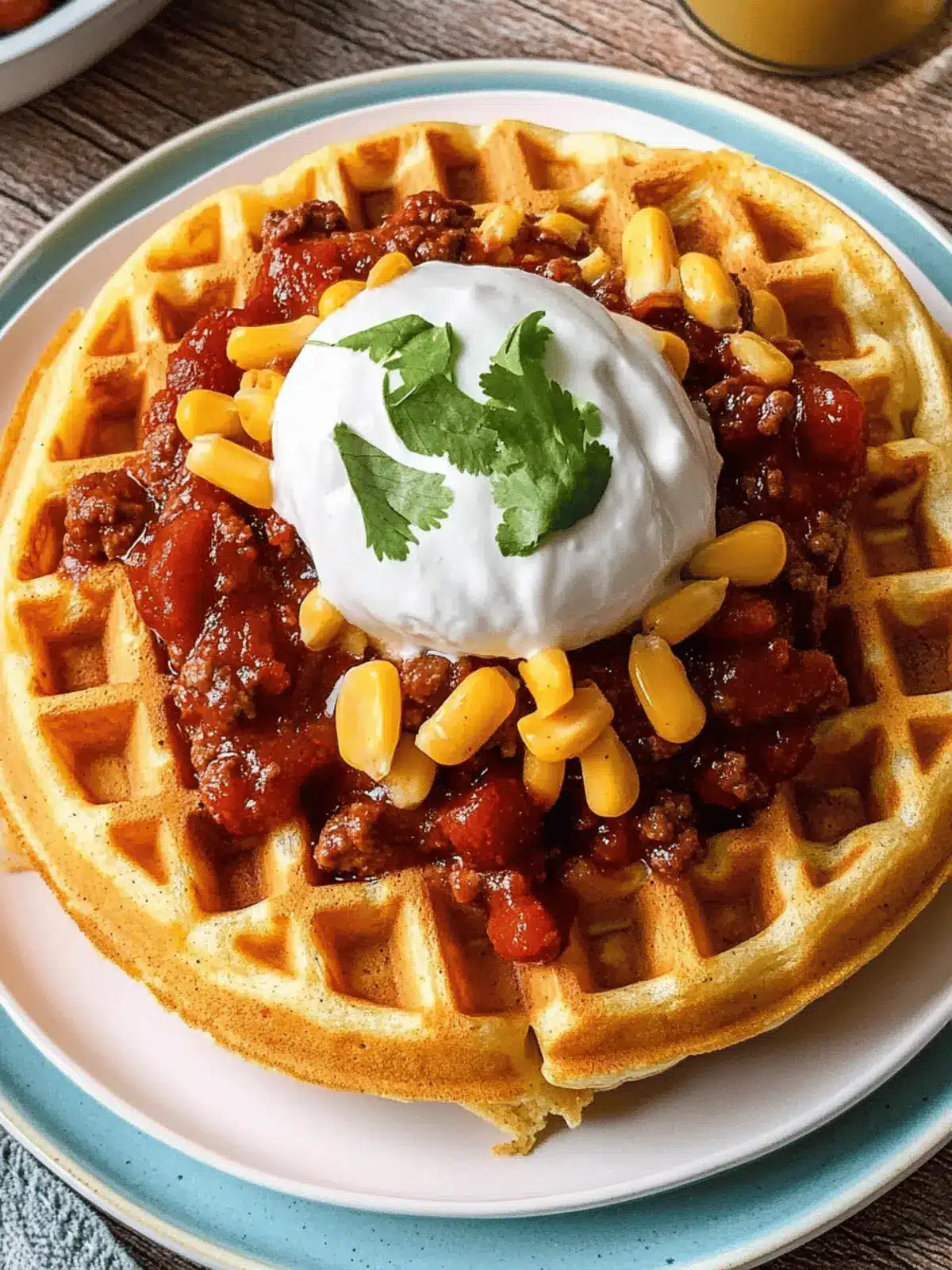 Delicious Cornbread Waffles with Chili for Cozy Nights 2 Cornbread Waffles with Chili