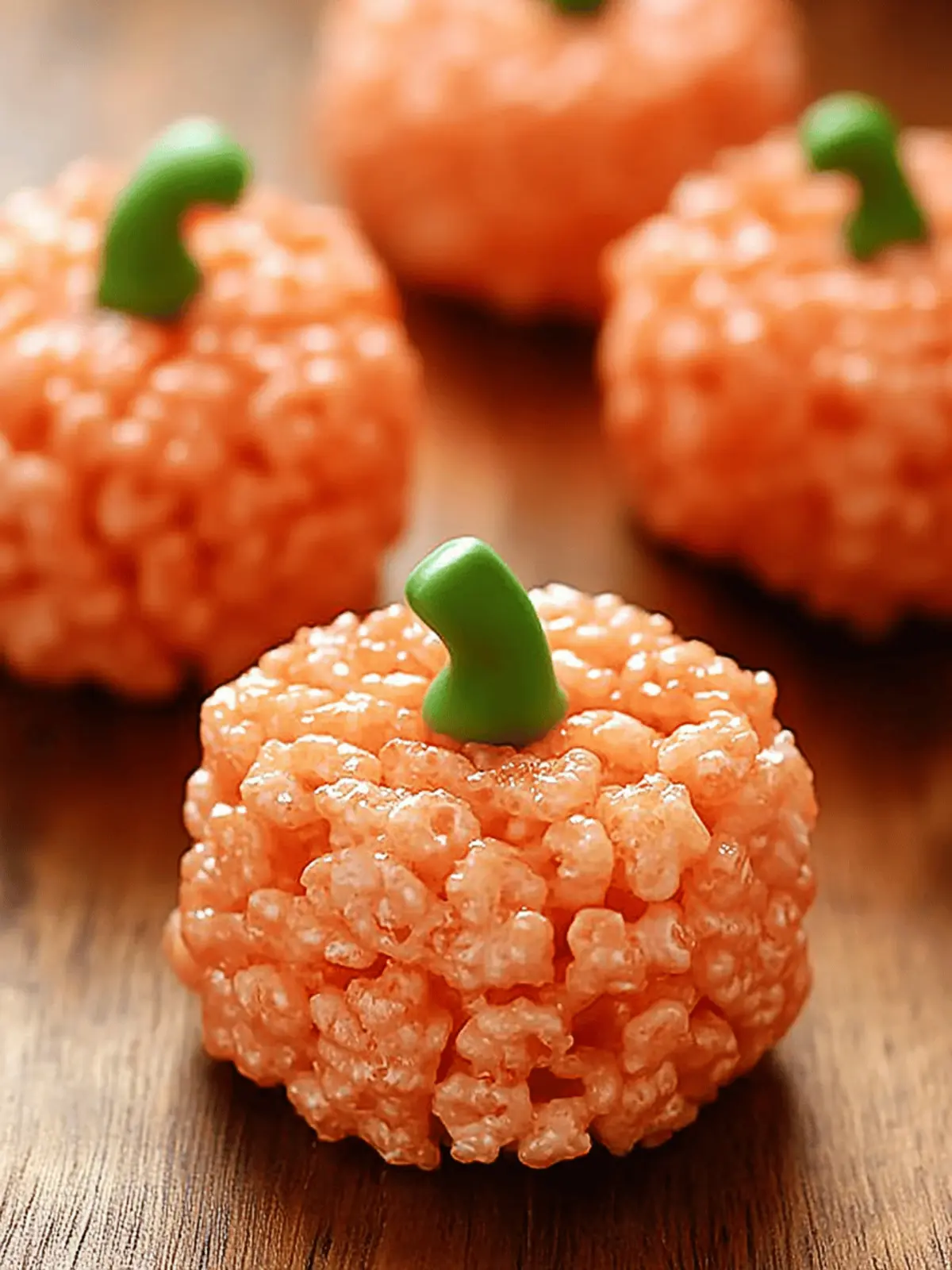 Rice Krispie Treat Pumpkins