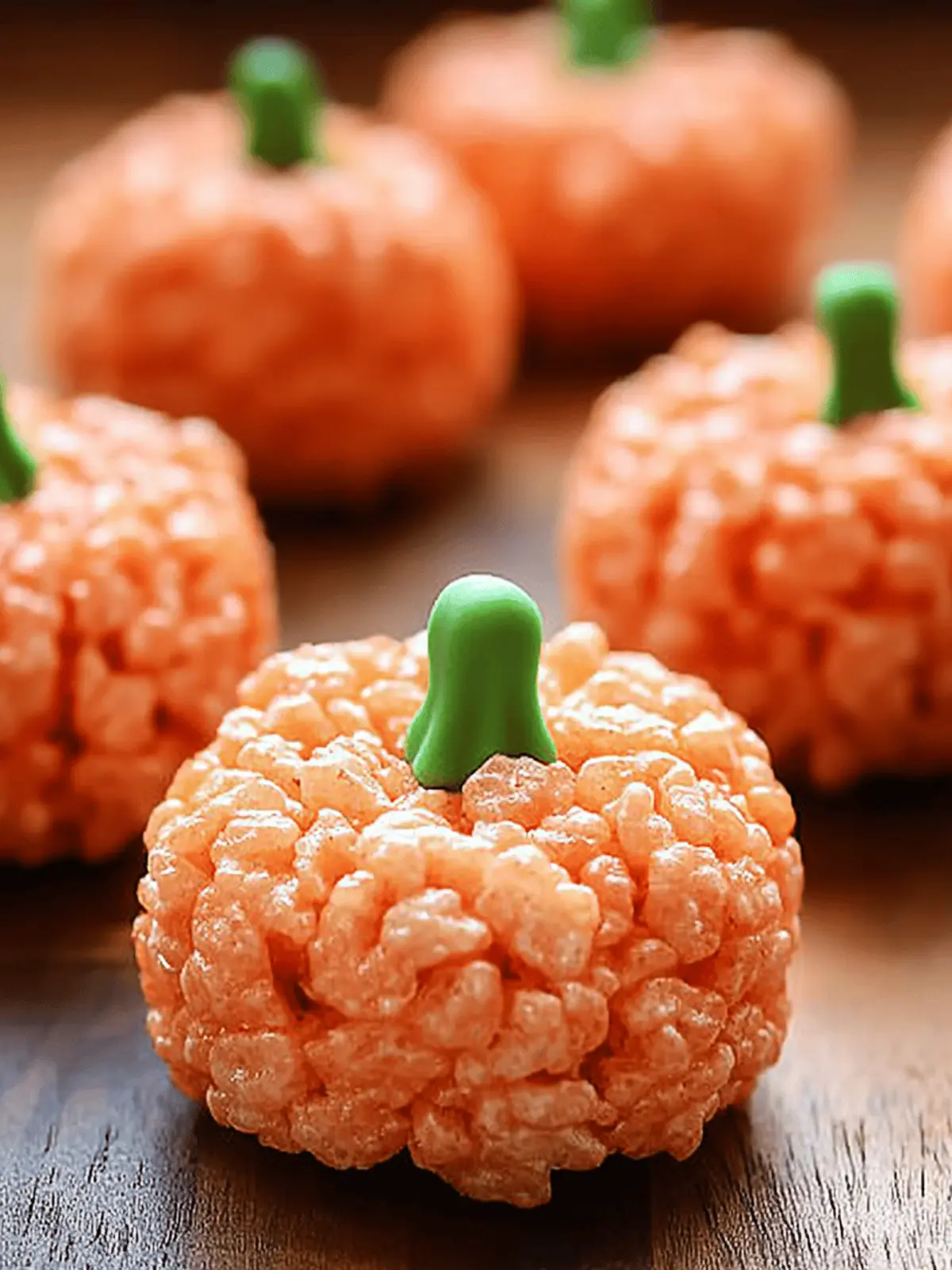 Rice Krispie Treat Pumpkins