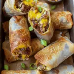 Bacon Jam Cheeseburger Egg Rolls