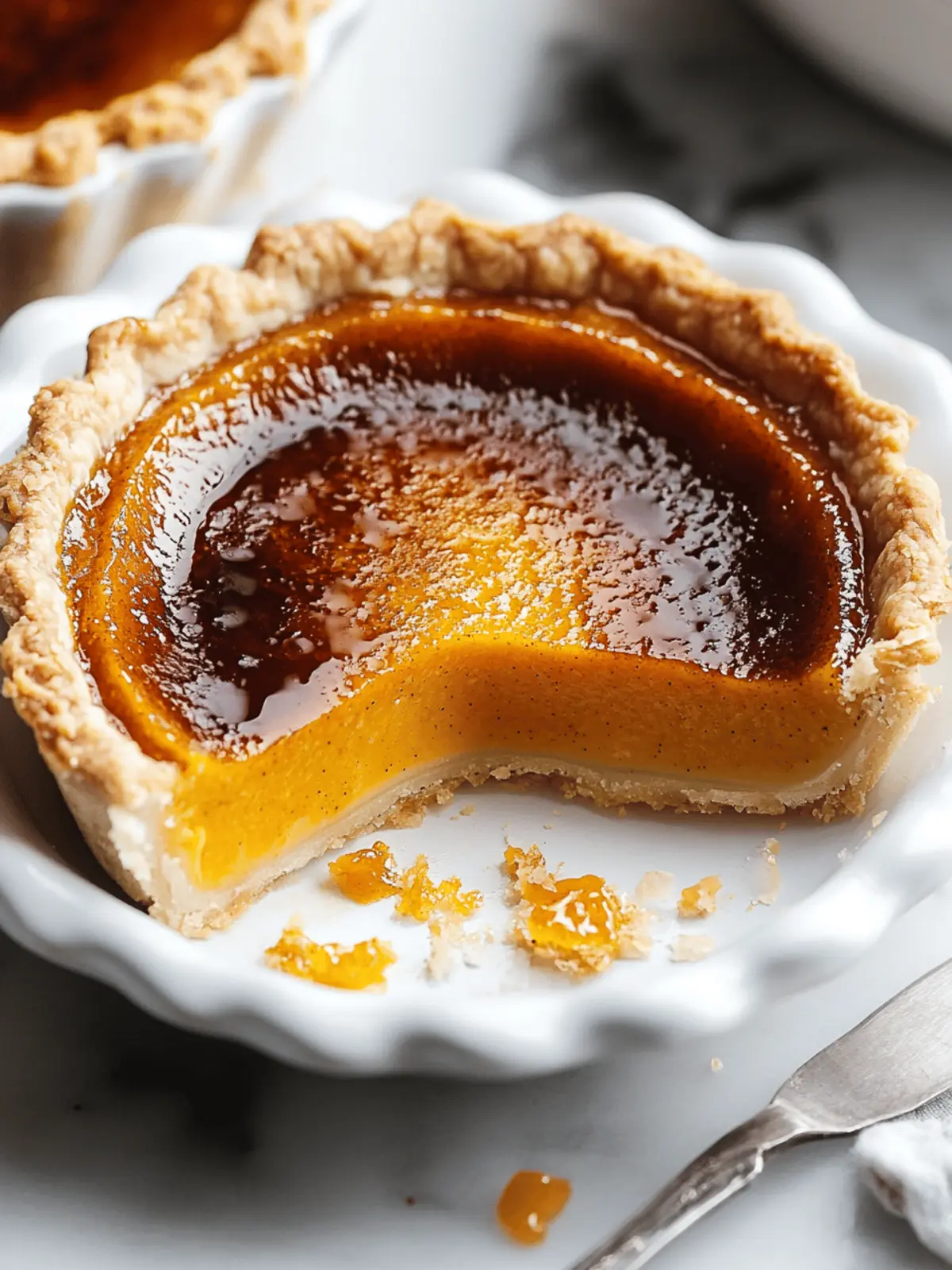 Pumpkin Pie Brulee with Bourbon Vanilla