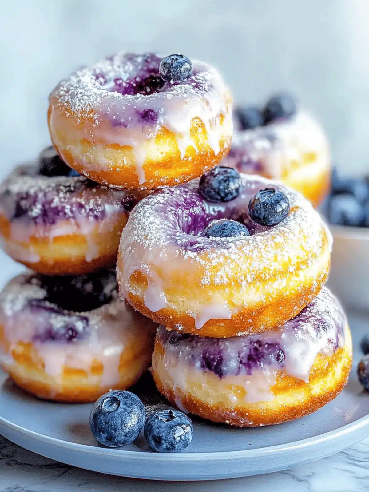 Air Fryer Blueberry Donuts