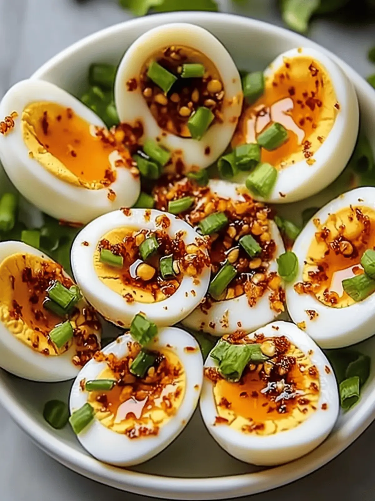 Spicy Chili Garlic Eggs