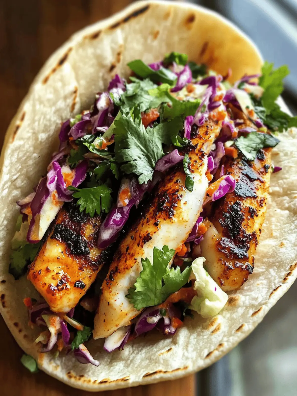 Grilled Fish Tacos with Chipotle Slaw
