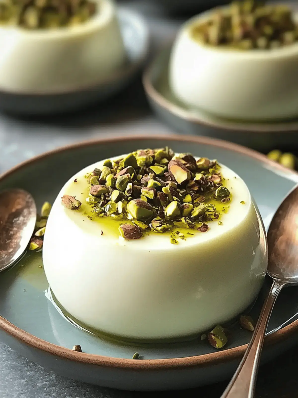 Silky Pistachio Panna Cotta