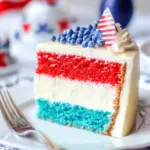 Red White and Blue Cheesecake Cake