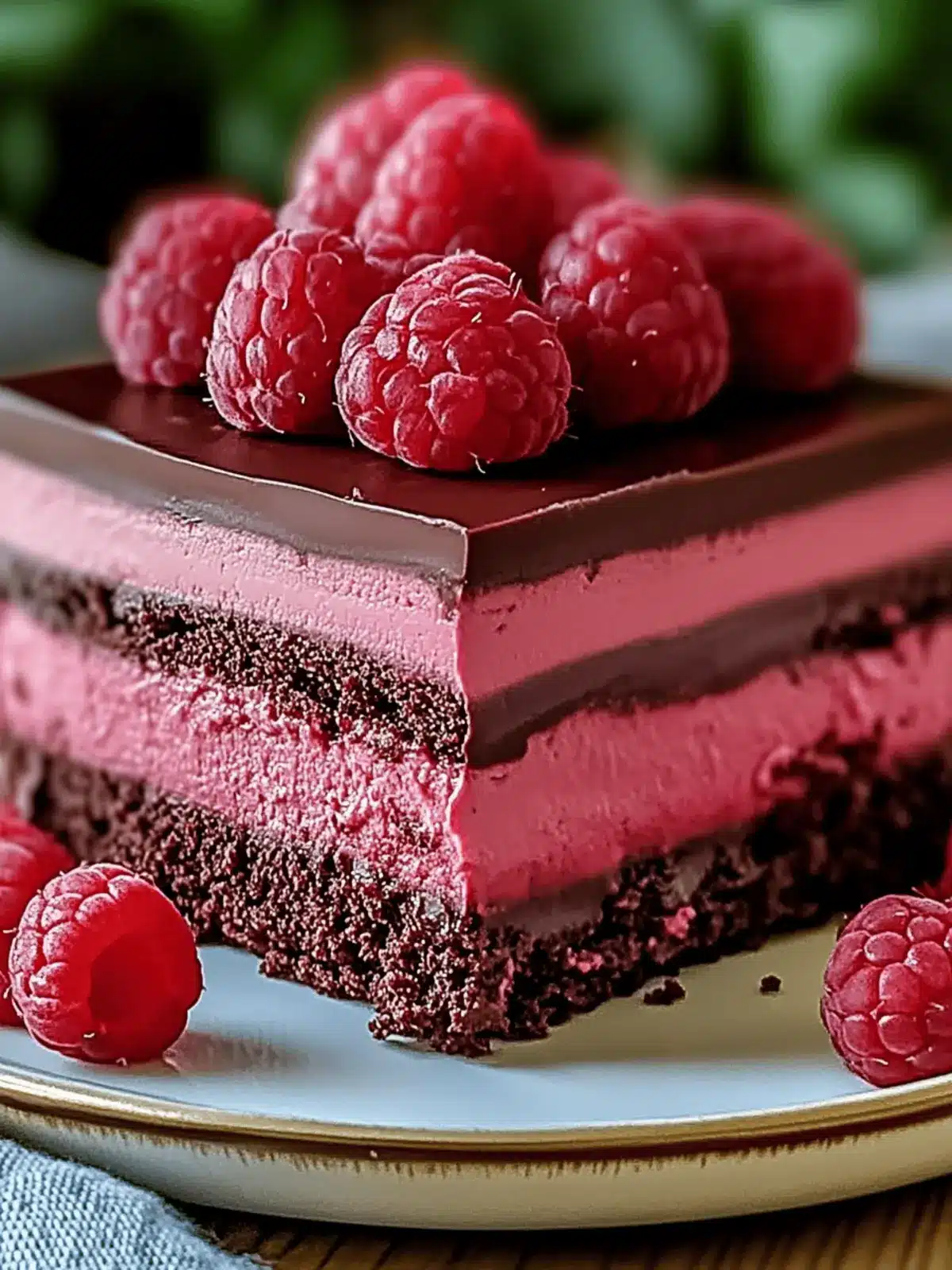 Raspberry Chocolate Mousse Cake
