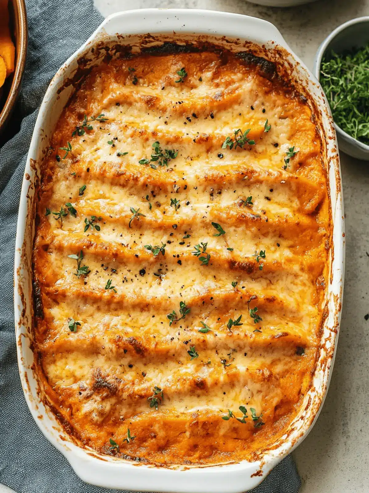 Chipotle Gouda Scalloped Sweet Potatoes