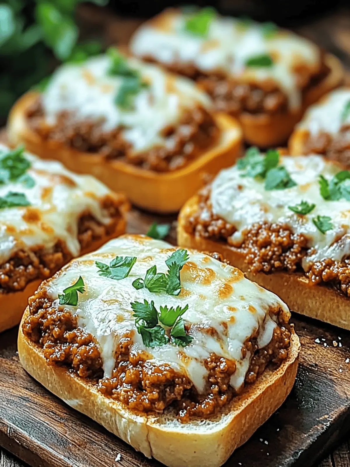 Cheesy Garlic Bread Sloppy Joe Melts: A Flavour Explosion! 4 Cheesy Garlic Bread Sloppy Joe Melts
