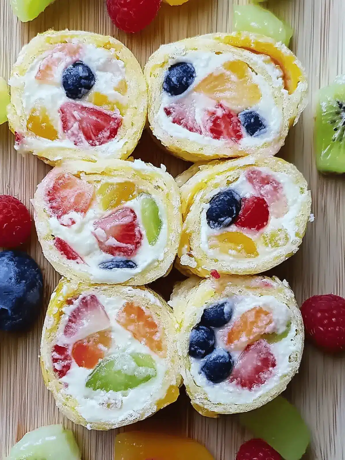 Cheesecake Fruit Salad Roll Ups