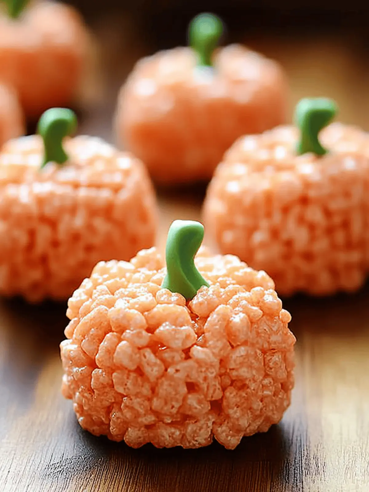 Rice Krispie Treat Pumpkins