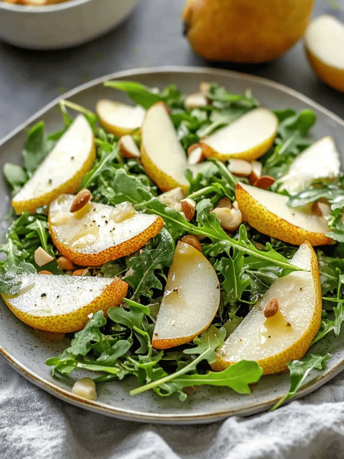 Pear and Arugula Salad with Honey Vinaigrette