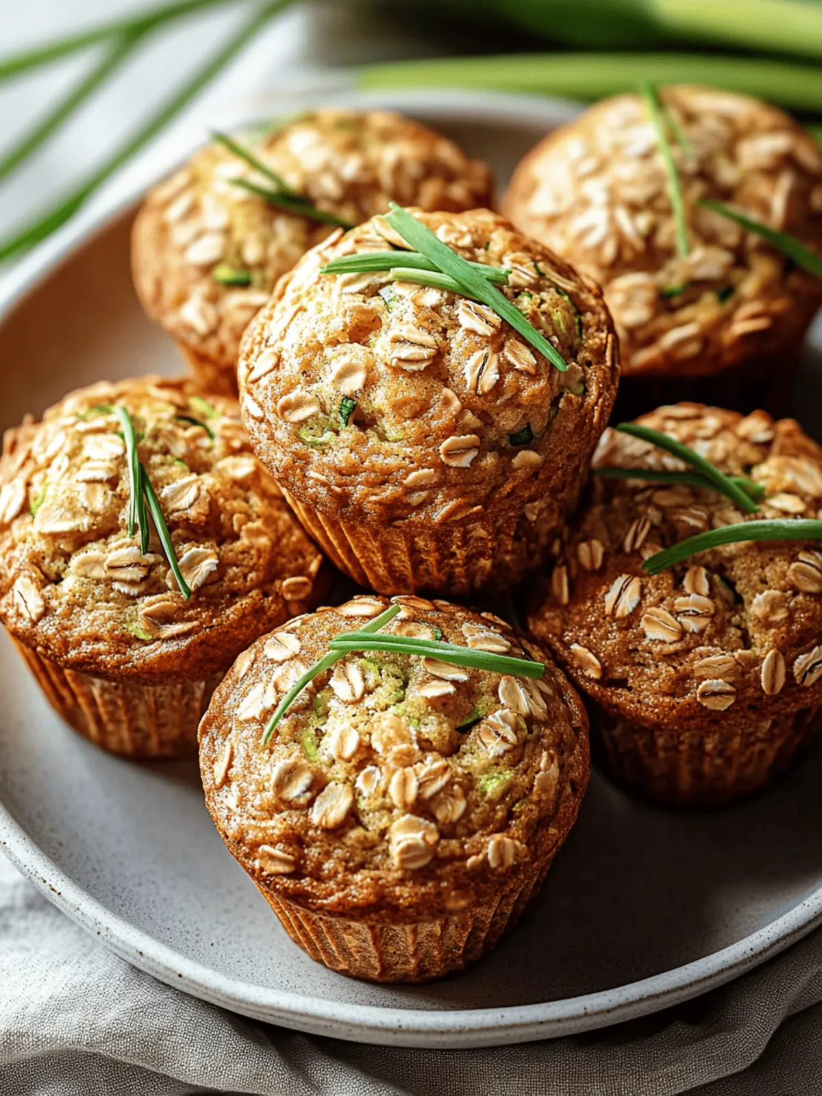 Zucchini Oatmeal Muffins