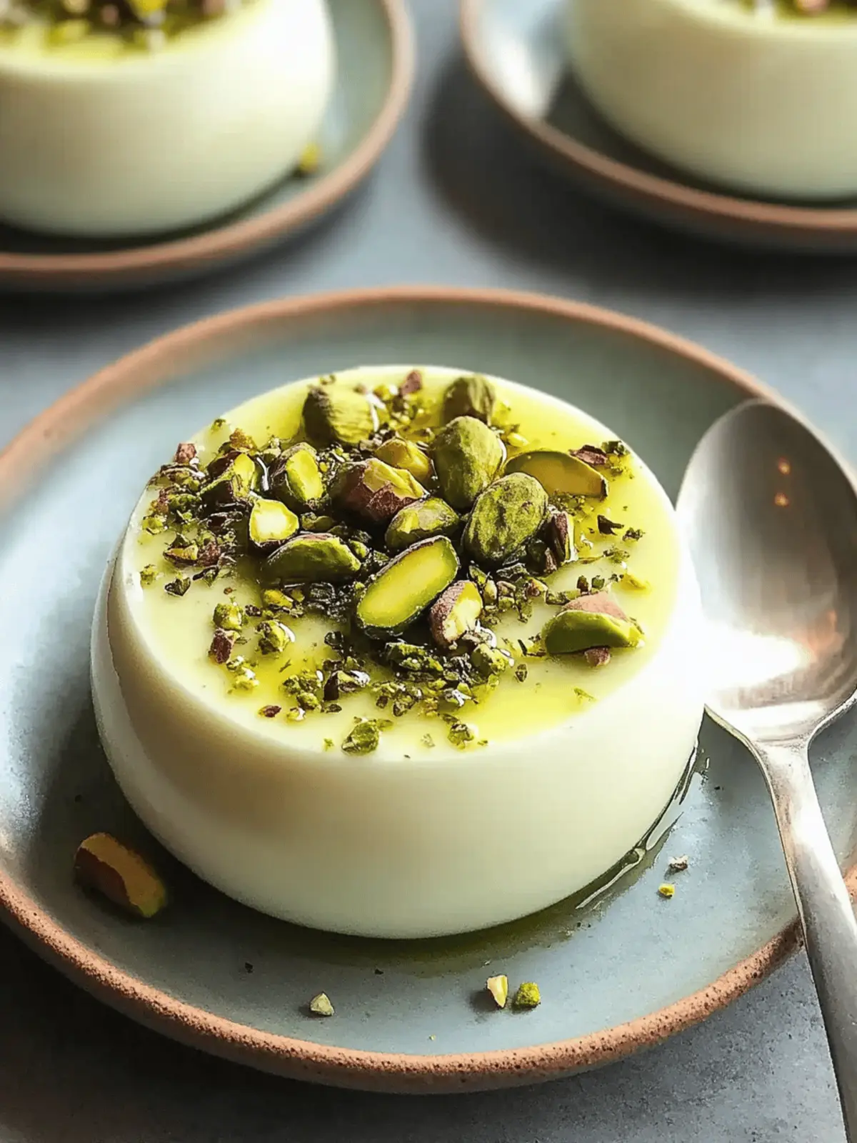 Silky Pistachio Panna Cotta