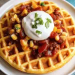 Cornbread Waffles with Chili