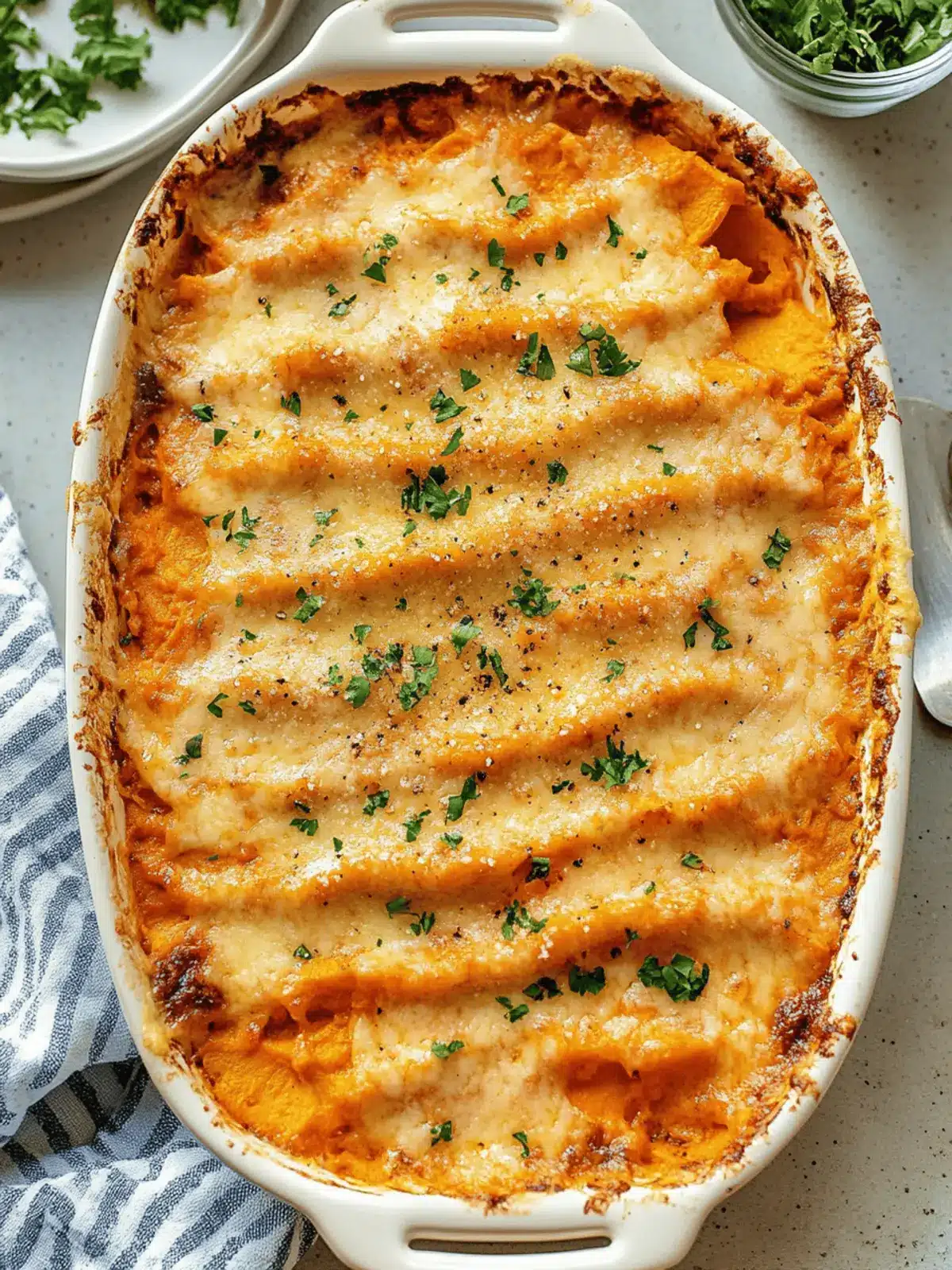 Chipotle Gouda Scalloped Sweet Potatoes