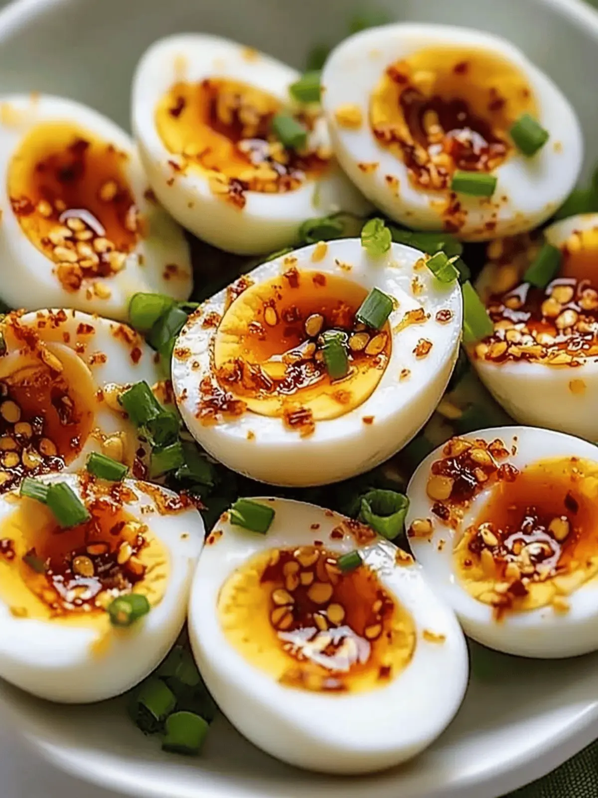 Spicy Chili Garlic Eggs