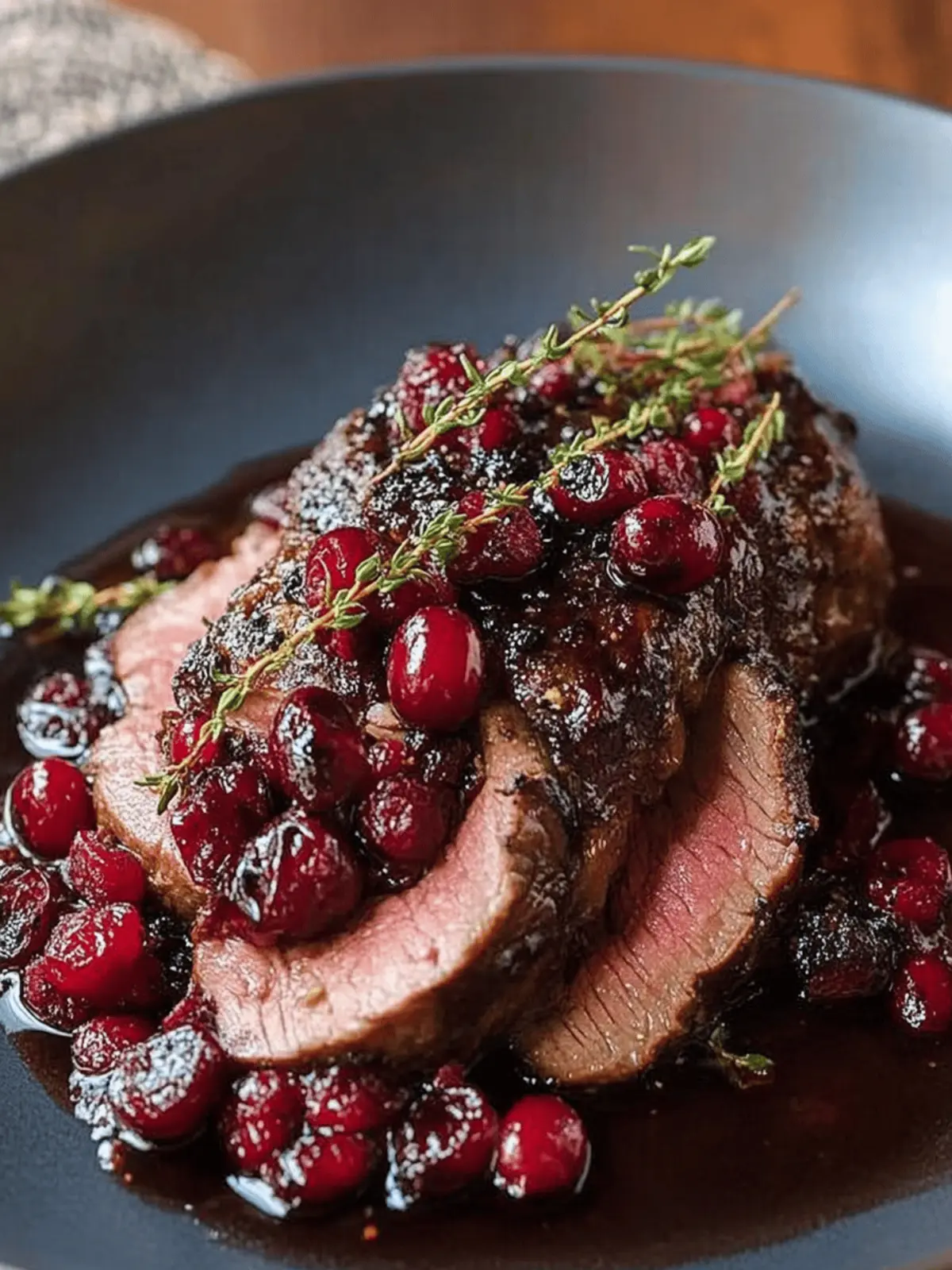 Cranberry Balsamic Roast Beef