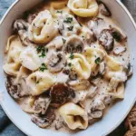 Creamy Mushroom Tortellini Alfredo