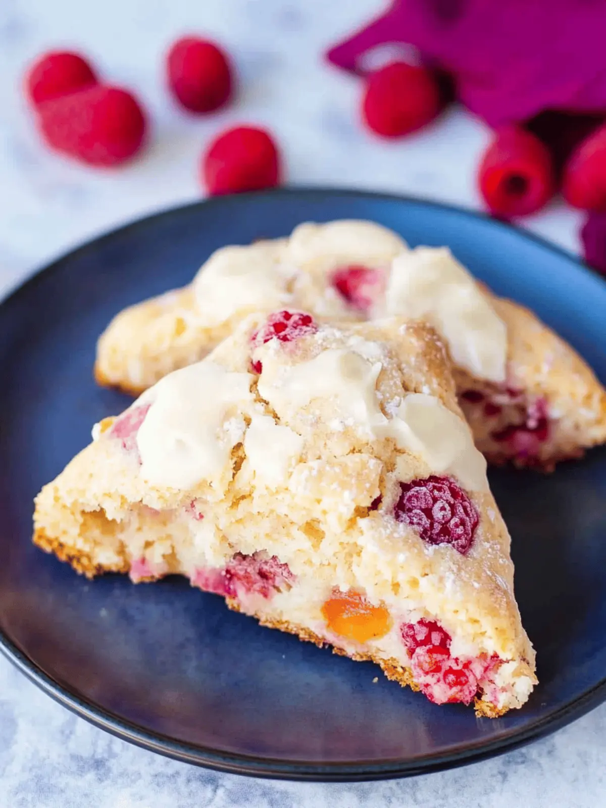 White Chocolate Raspberry Scones