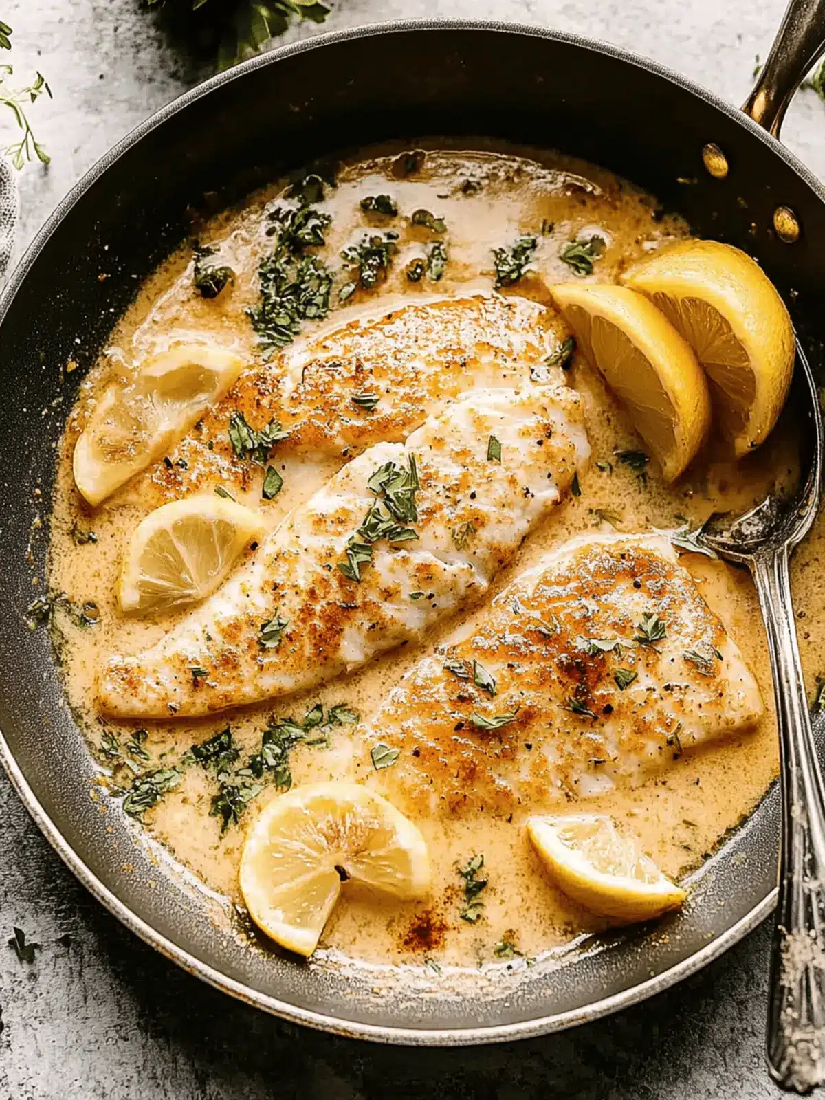 Delicious Pan Fried Tilapia with Creamy Lemon Garlic Sauce 4 Pan Fried Tilapia