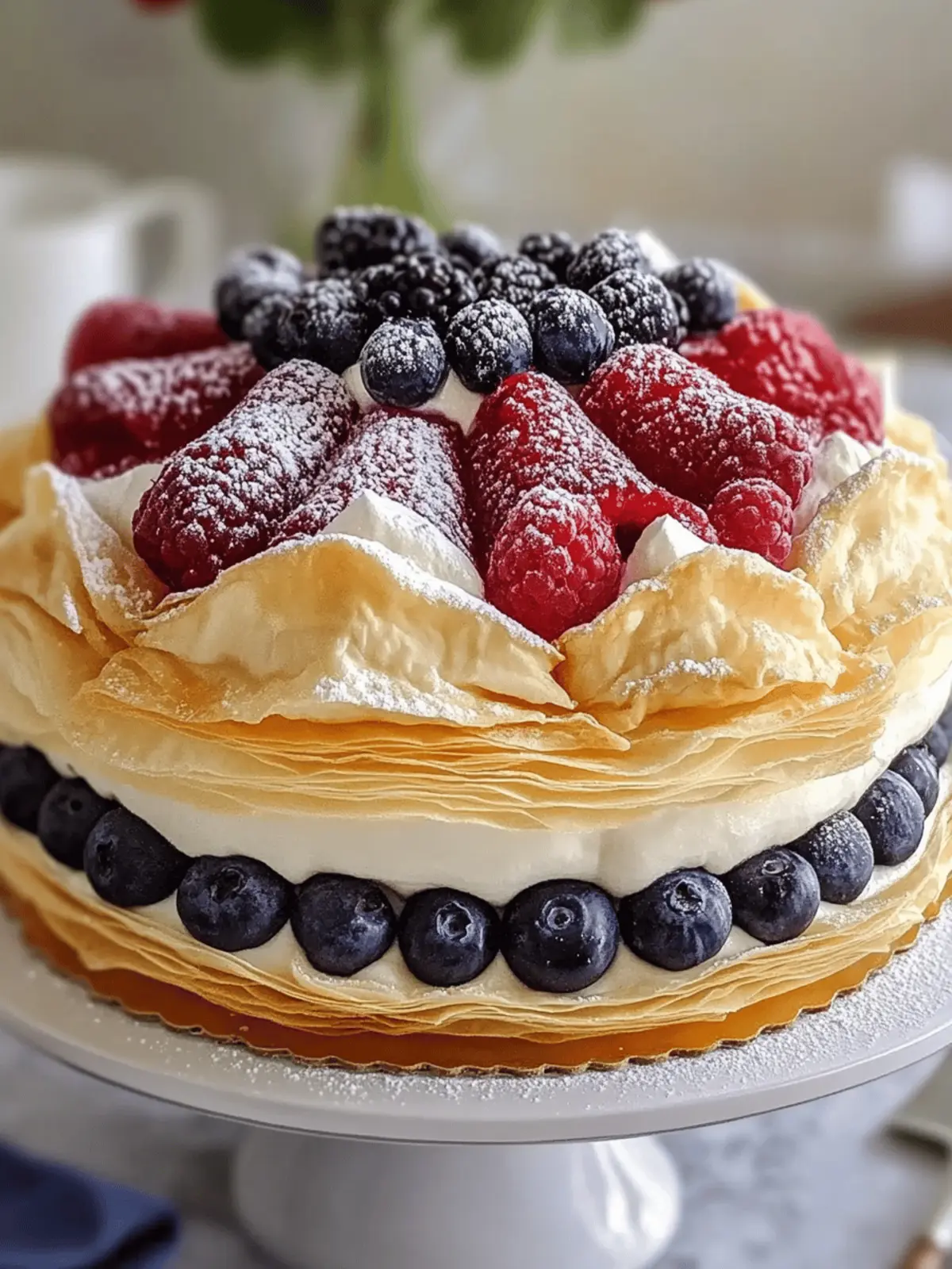 Puff Pastry Berry Cream Cake