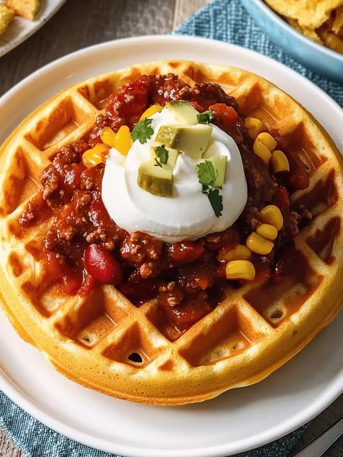 Delicious Cornbread Waffles with Chili for Cozy Nights 3 Cornbread Waffles with Chili
