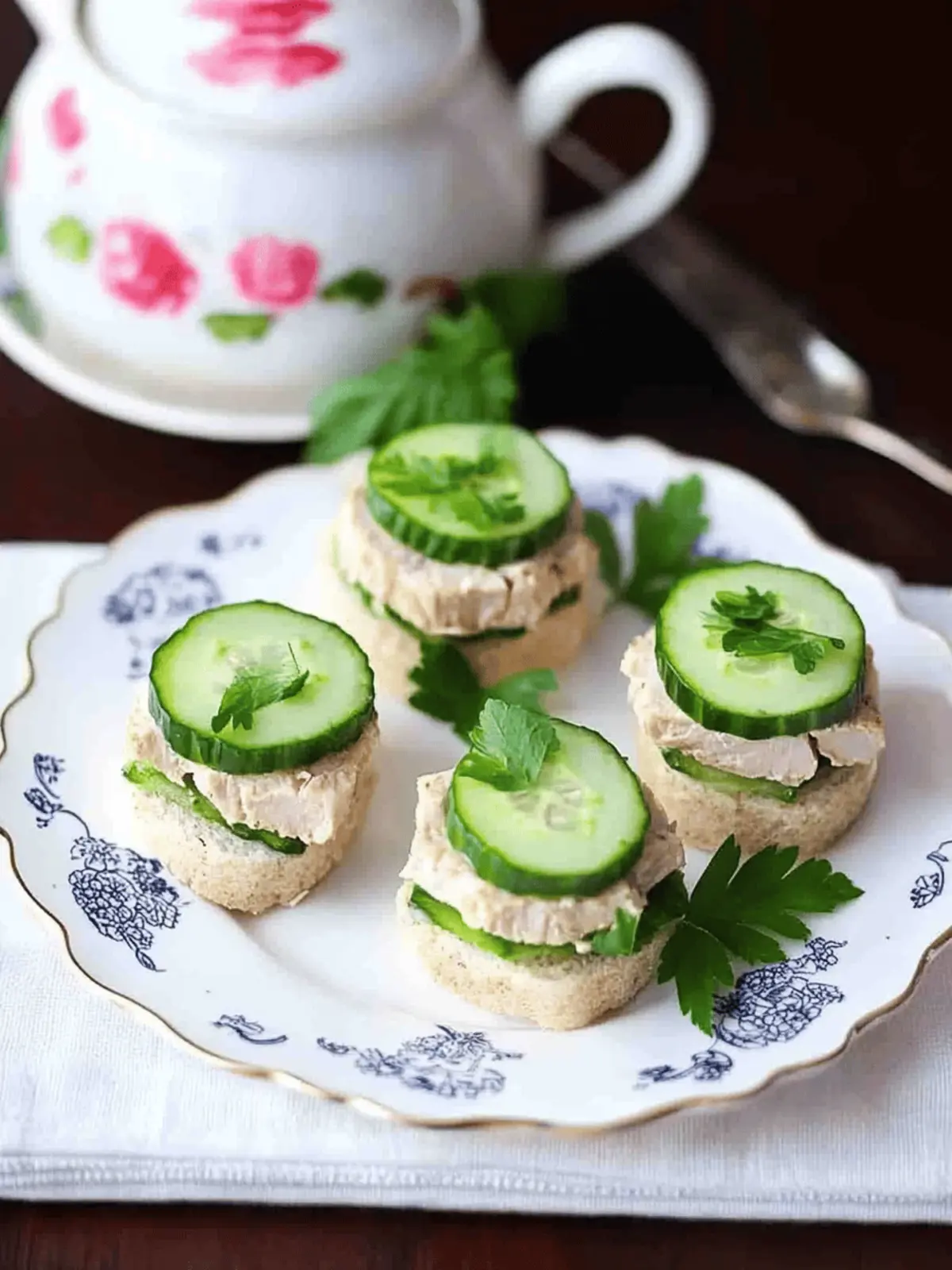 Tuna Cucumber Tea Sandwiches