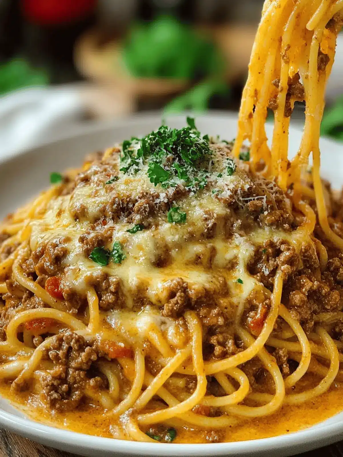 Cajun Beef Spaghetti with Creamy Three-Cheese Indulgence 2 Cajun Beef Spaghetti in Creamy Three-Cheese Parmesan Sauce