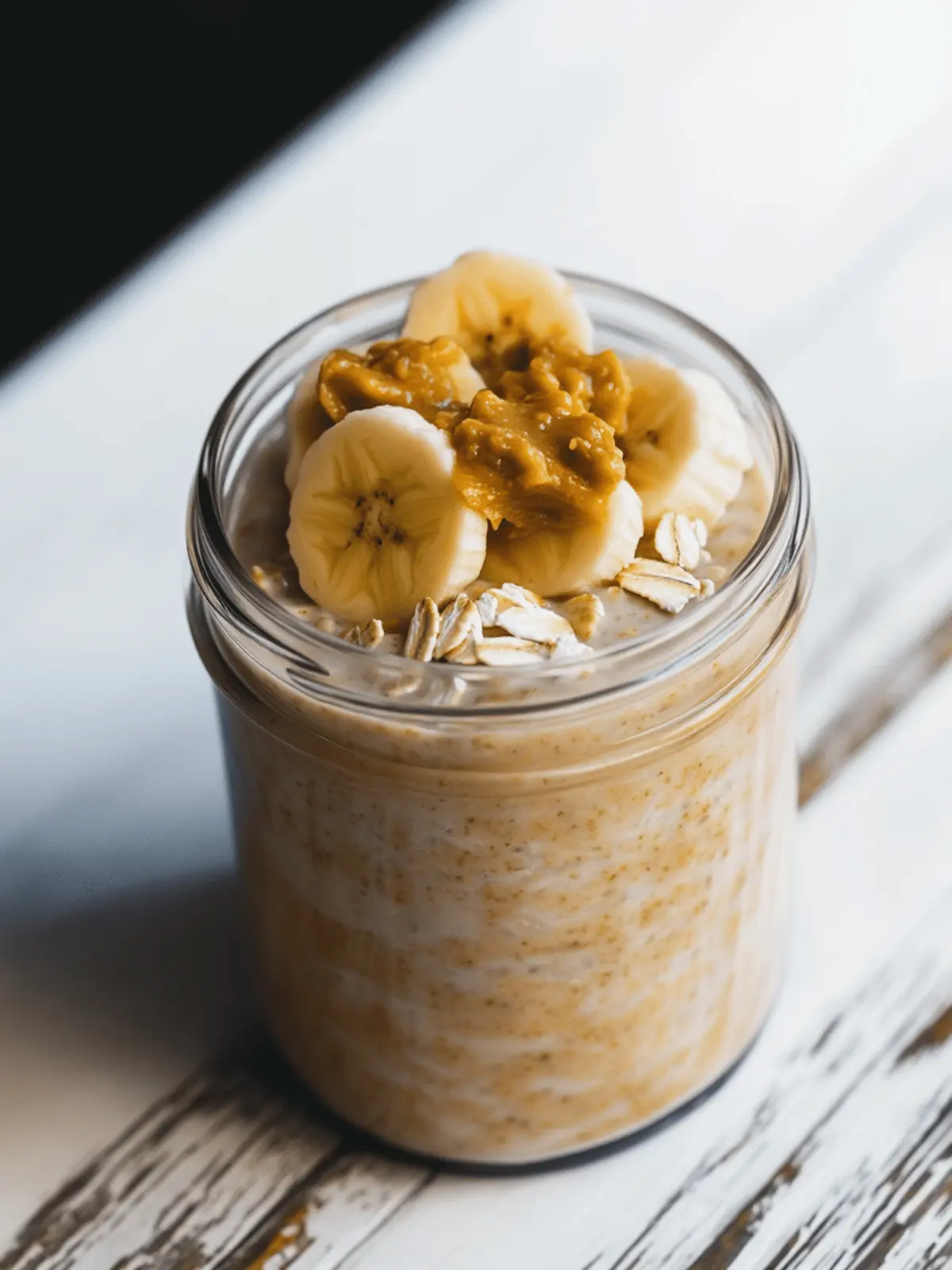 Banana Peanut Butter Overnight Oats for Busy Mornings 3 Banana Peanut Butter Overnight Oats
